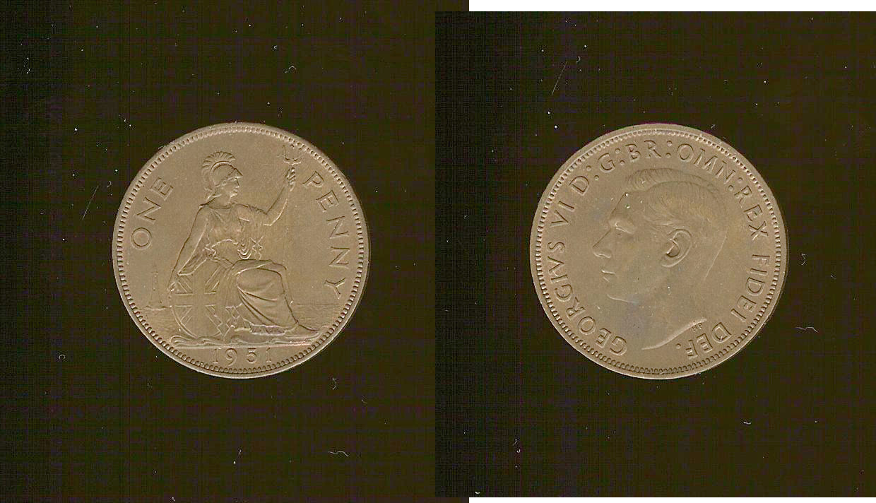 English penny 1951 Unc